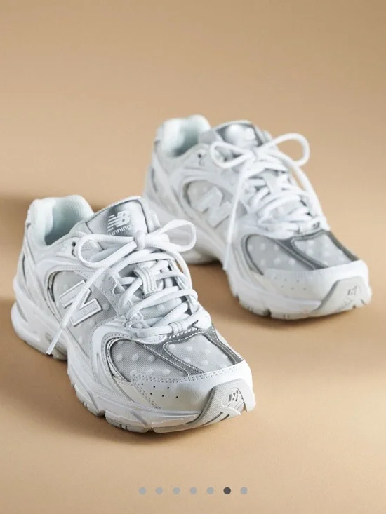 New Balance 530 Metallic Polka Dots White Sneakers WOMENS Size 10 MENS 8.5 NWT - Picture 4 of 16